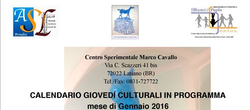 Eventi gennaio 2016
