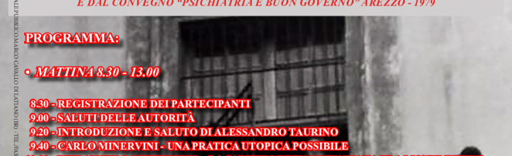 CONVEGNO “QUALE GOVERNO PER LA PSICHIATRIA?” – BARI 7 NOVEMBRE 2018